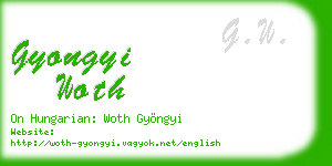 gyongyi woth business card